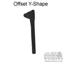 Vinyl Storm OffSet Y Shape Door Sweep Larson Off Set Y Shape Draft Stopper Black