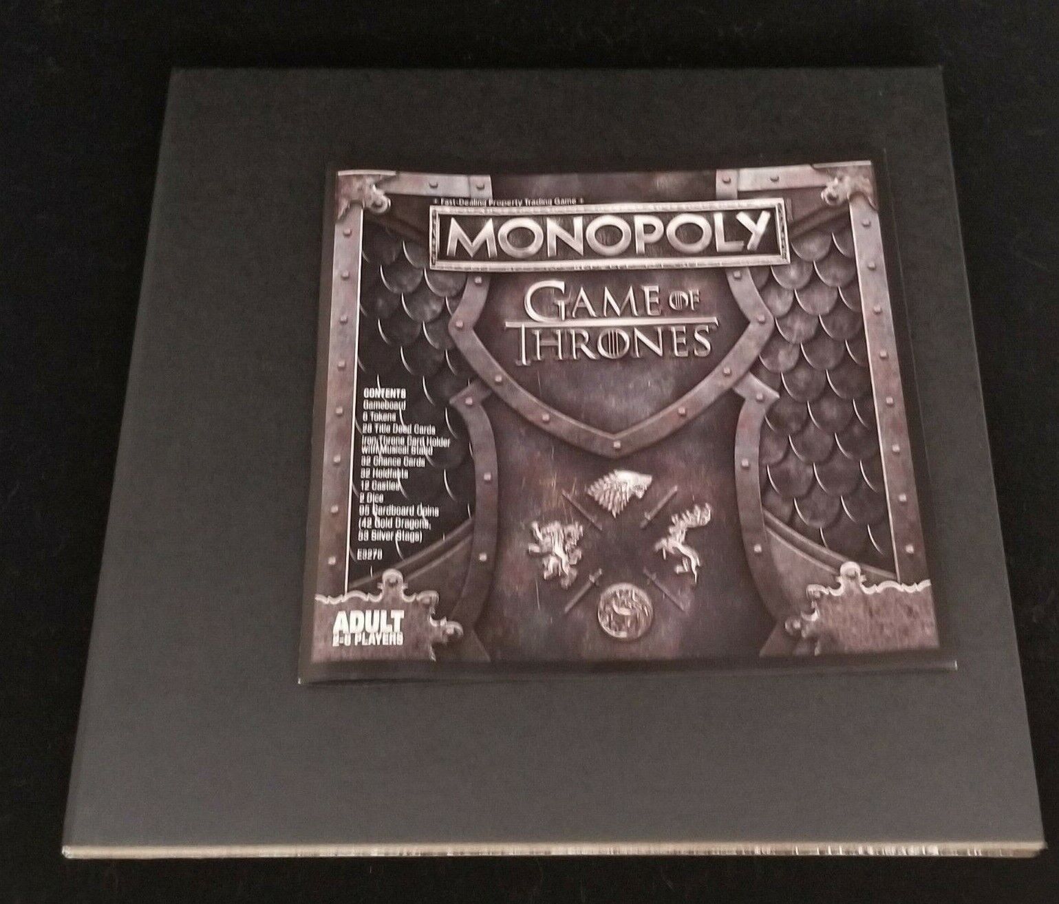 Monopoly Game Of Thrones Adult Board Game Replacement Pieces Tokens Cards Board 