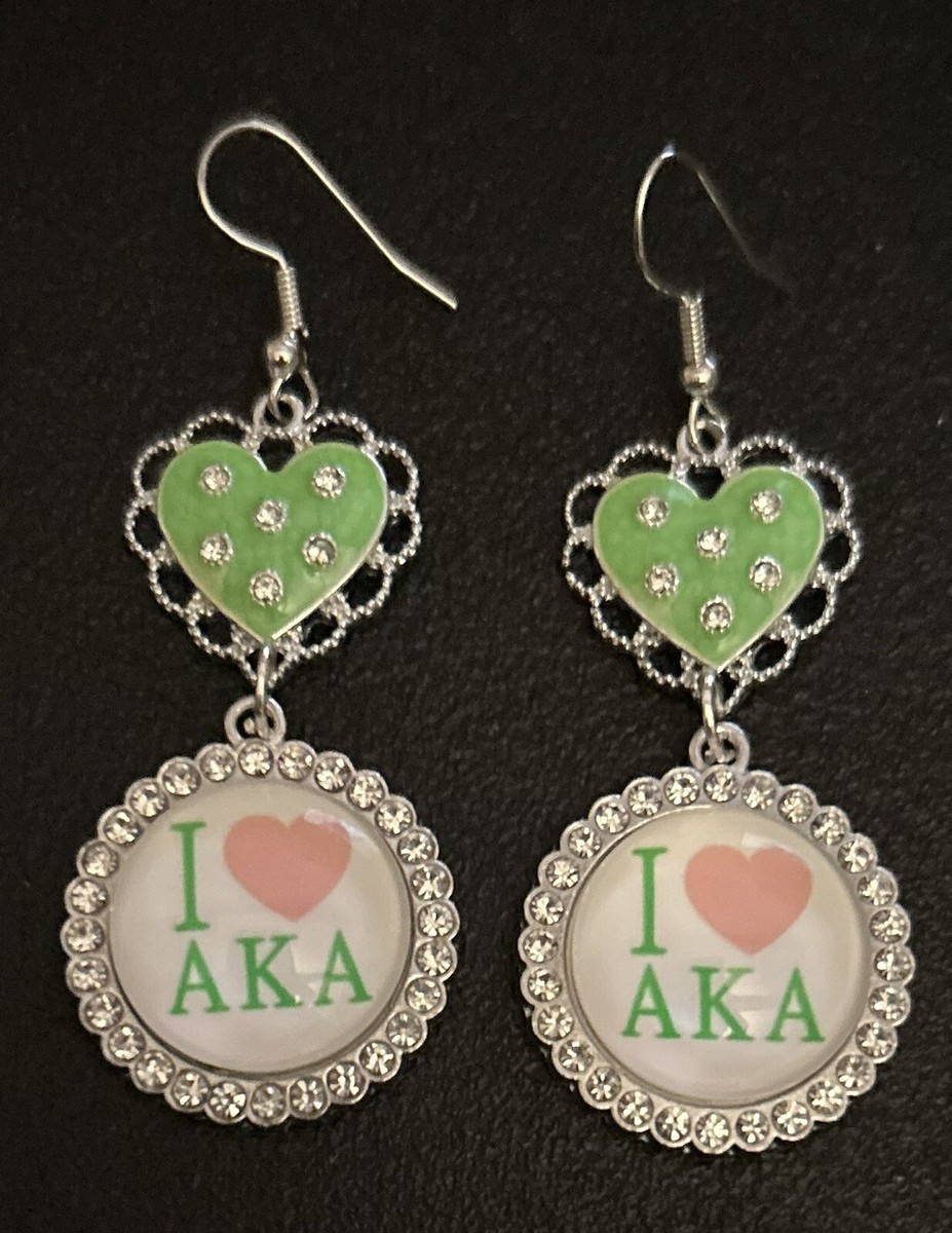 Alpha Kappa Alpha Sorority AKA Inspired Dangle Earrings