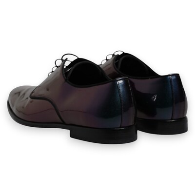 DOLCE & GABBANA Shoes Peacock Patent Leather Derby Men Dress  display picture 3