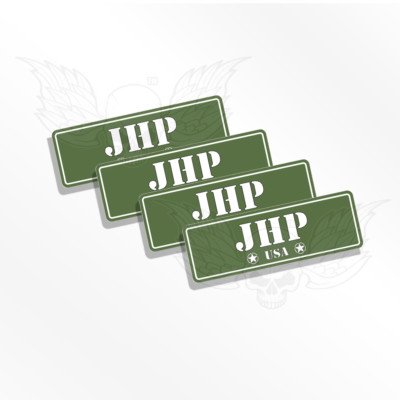 Ammo Can Decals - JHP - 4 Ammo Can Stickers -  JACKETED HOLLOW POINT Labels OD