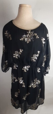 Skies are Blue Anthropologie Women Sequin Dress Size M In Good Condition