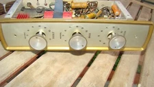 1950s Mid Century Modern Blonde RCA VICTOR Amp  7-HF-4 Orthophonic