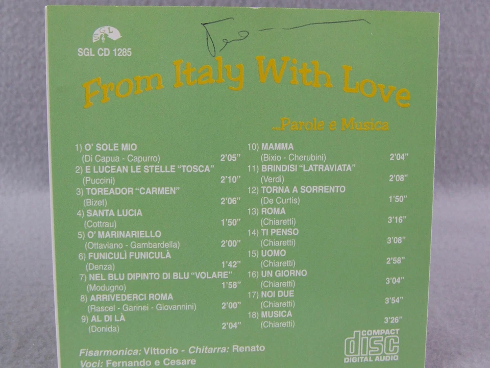 From Italy With Love … Parole e Musica (CD) Italian Music Foto 3 de 4