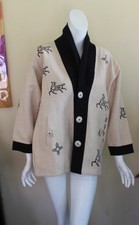 Venus Imports -sz S Nepal Horse Southwest Natural Art-to-wear Coat Jacket