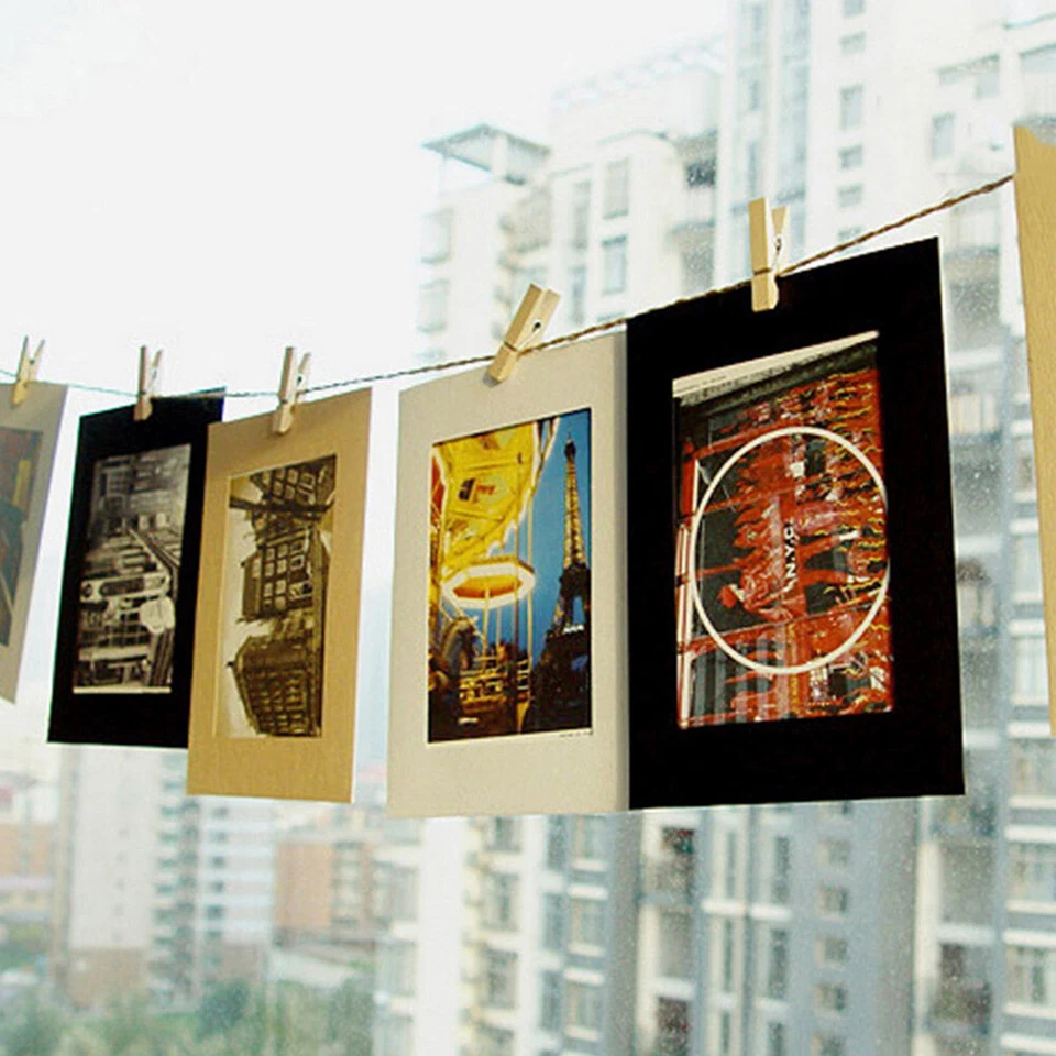 10PCS DIY Mini Photo Hanging String Clips Album Frame Paper Picture Wall Home✔ - Image 4 of 4