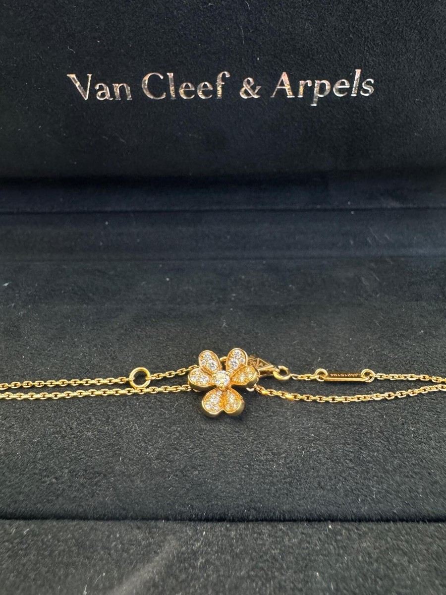 Van Cleef Arpels Frivole Bracelet 18K Yellow Gold w/ BOX CERT