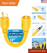 Portable 30 Amp Generator Adapter, 3 Prong to 4 Prong, Efficient Power Solution