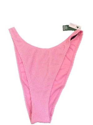  Wild Fable Med Rise Ultra High Leg Super Cheeky Pink Pucker Bikini Bottom  XL