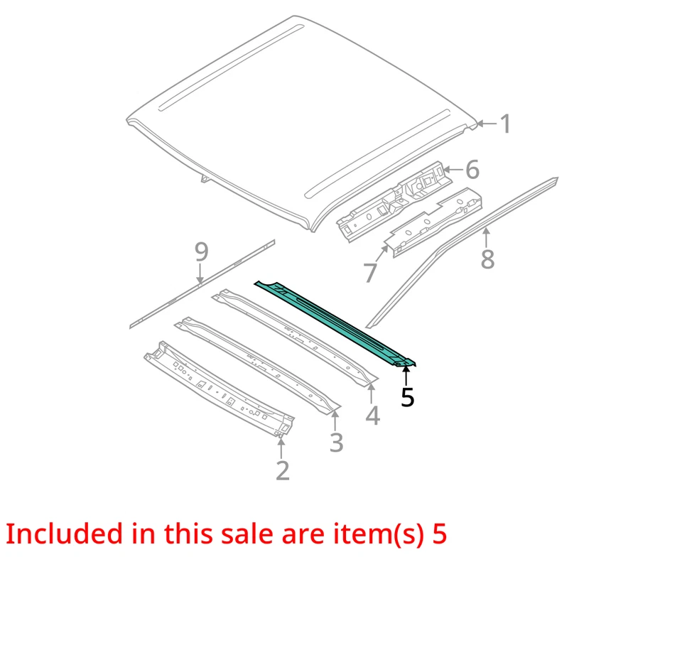 2007-2016 Ford F-250 F-350 Super Duty Rear Roof Header Support 9C3Z-2540484-B - Image 3 of 4