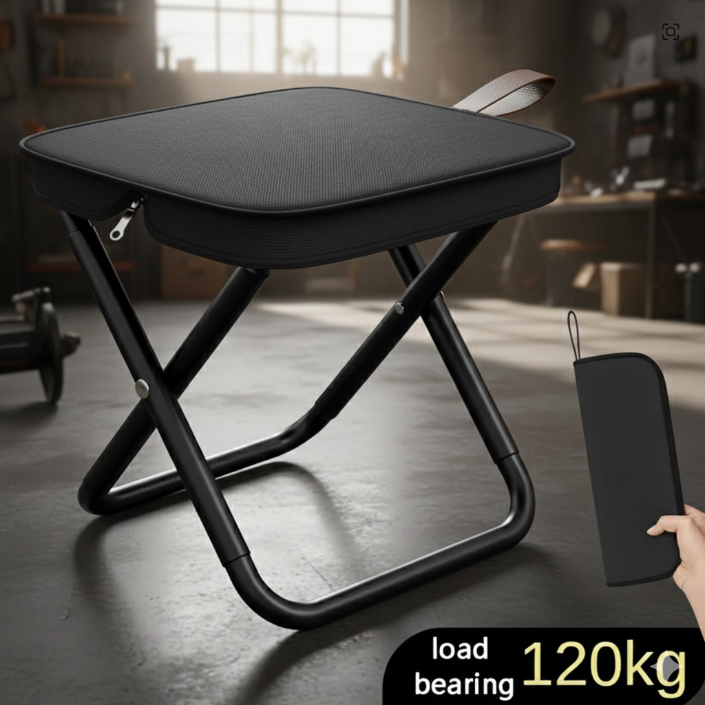 2 in 1 Foldable Backpack Stool Portable Large Outdoor Camping Folding Seat Chair