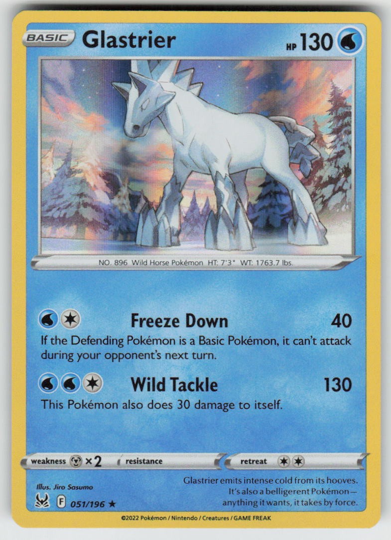 Holo Glastrier 051/196 Rare Lost Origin Near Mint