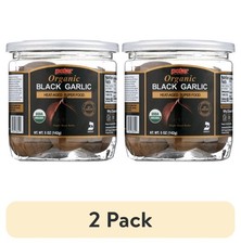 2 Pack Organic Black Garlic Naturally Cured Whole Bulbs, 5 Oz Jar