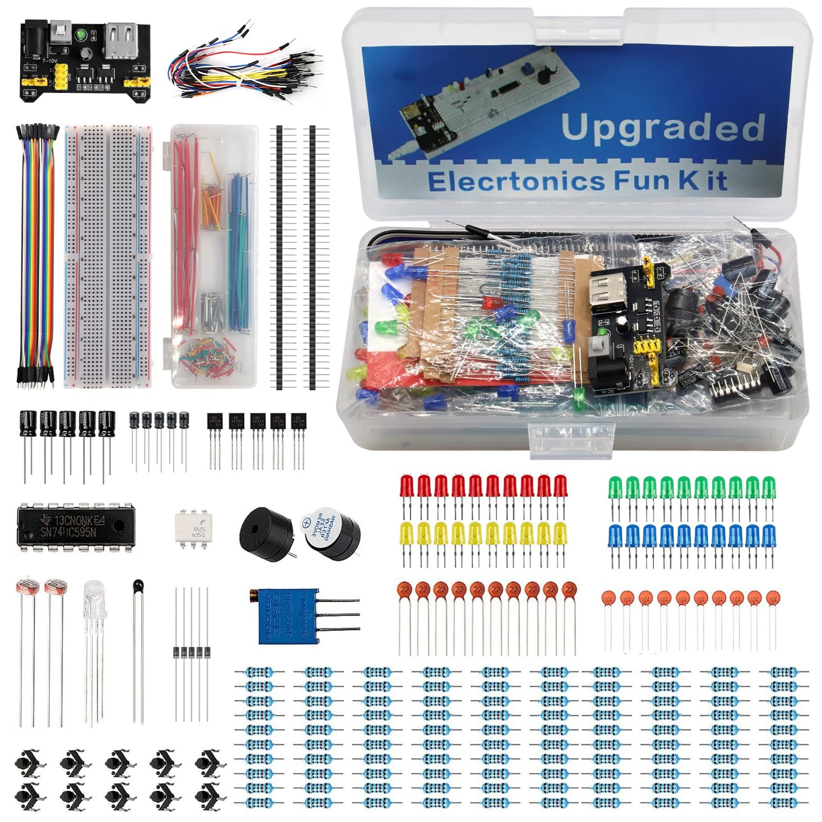 Breadboard 830 trous kit de démarrage avec composants électroniques pour prototypage rapide