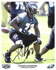 Shawn Andrews Autographed 8 x 10 Pic - Philadelphia Eagles