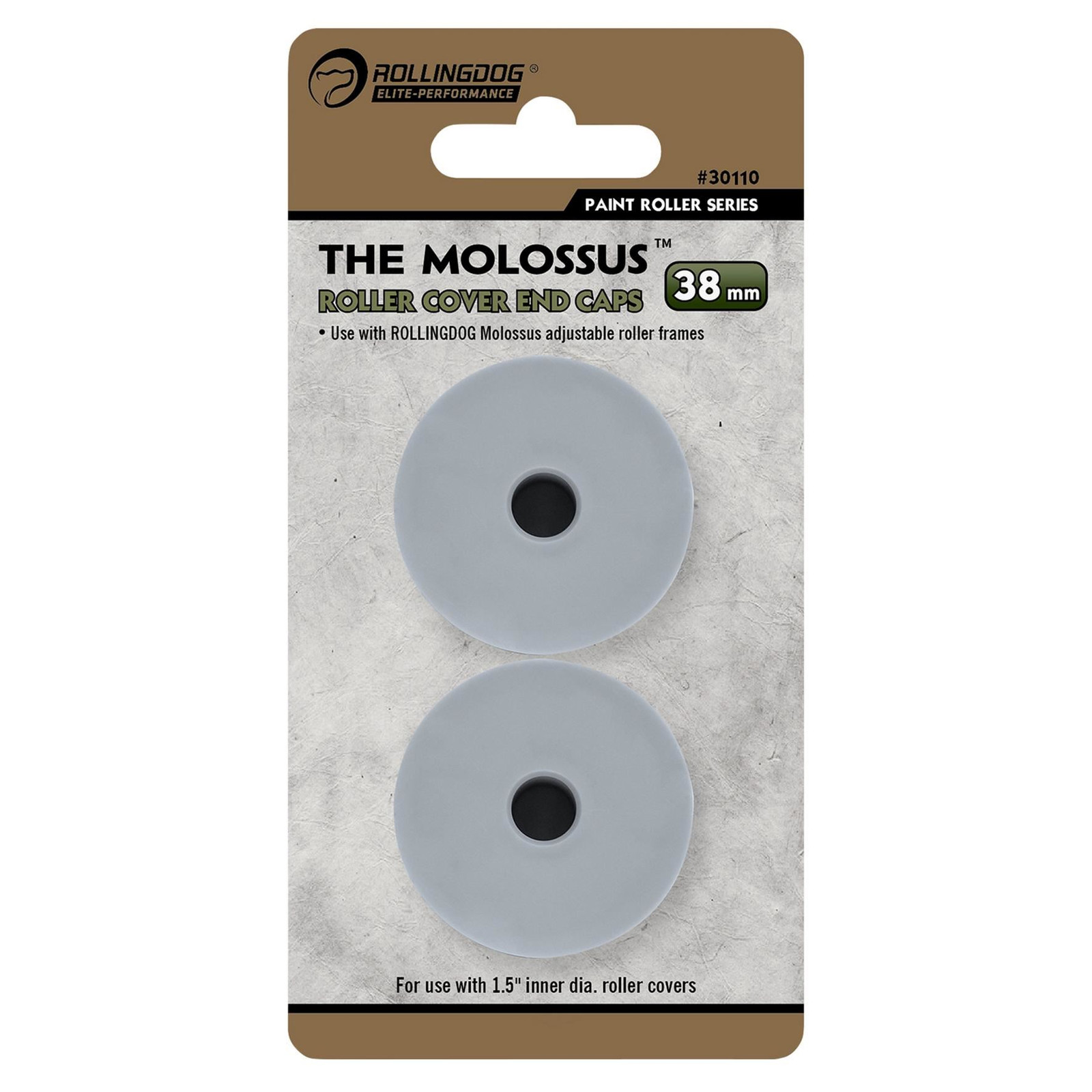 Rollingdog The Molossus Roller Cover End Caps, 12-18"" (Pack of 2)