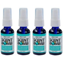 Scent Bomb 100 Oil Based Concentrated Air Freshener Spray, New Car, 4 Pack