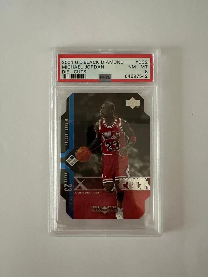 2004-05 Upper Deck Black Diamond Michael Jordan Die Cuts DC2 PSA 8 NBA Karte RAR