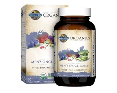 2/28 Garden of Life Once Daily Whole Food Multivitamin for Men, Organic Mens Vit