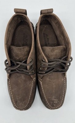 Mens Size 11.5 LL Bean Ranger Moccasin Boot LL BEAN RANGER MOC TOE CHUKKA BOOTS BROWN LEATHER FLANNEL  main image 3