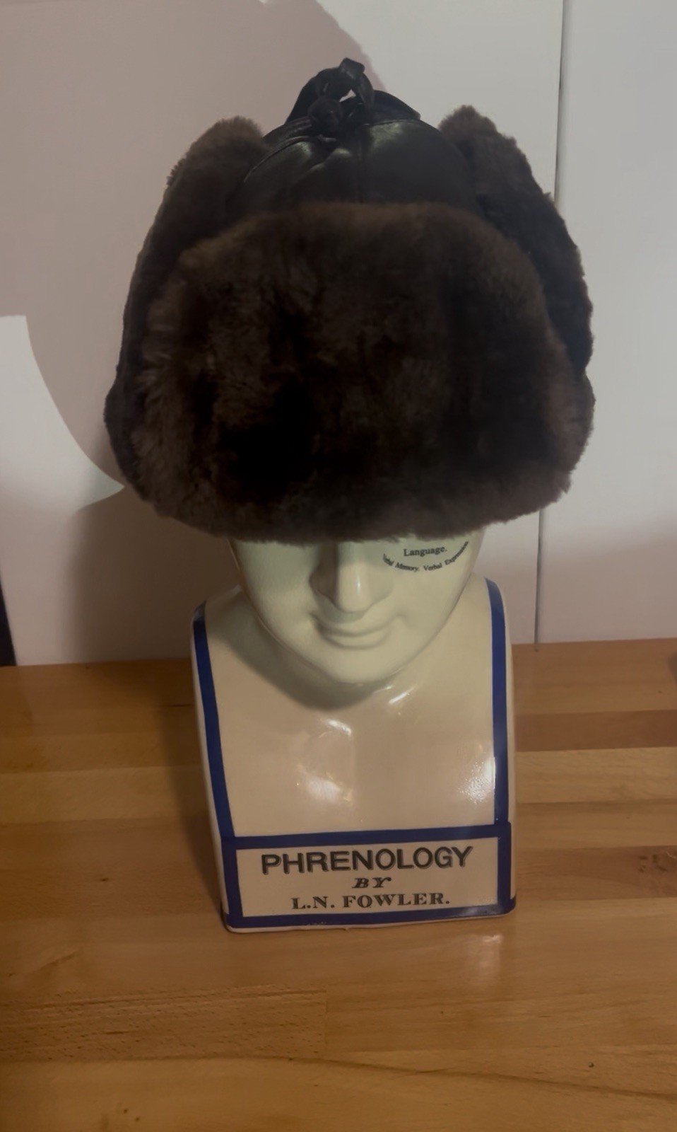 Leather Trapper Hat - Sheared Beaver - image 5