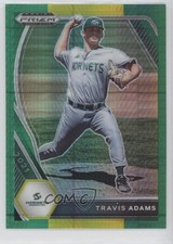 2021 Panini Prizm Draft Picks Green & Yellow Hyper Travis Adams #PDP189 0b29