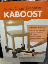 Kaboost Portable Toddler Booster Seat Brown Adjustable Chair Lift 2 Heights
