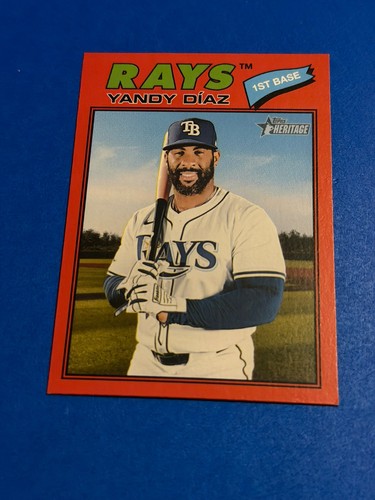 Yandy Diaz [Red Bordered] #47 2026 Topps Heritage card