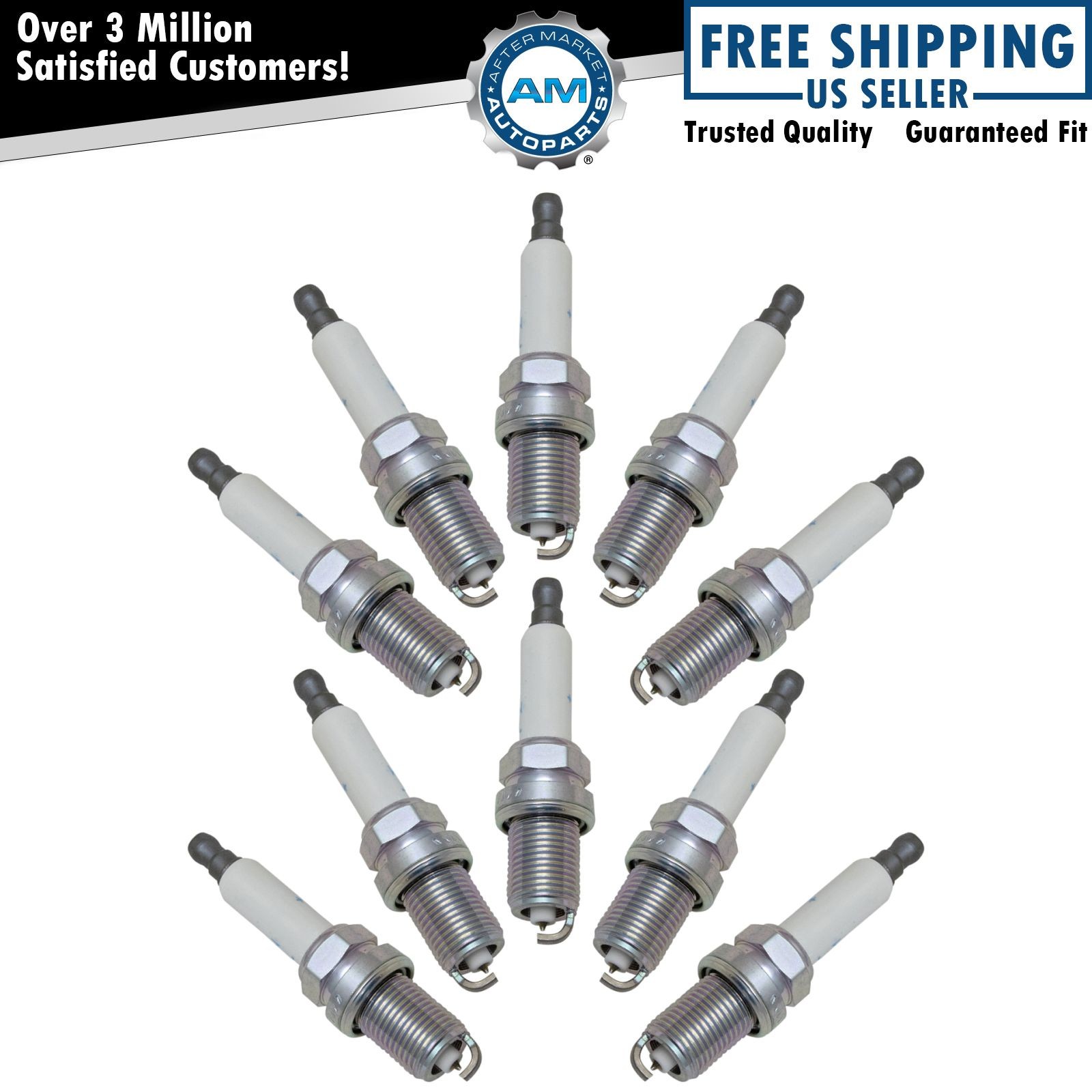 NGK Laser Platinum 1675 Engine Ignition Spark Plug Kit Set of 10 for Audi R8 V10
