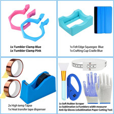 Sublimation Blanks Tumbler Clamp Tool Blue Kits for 20 Oz Sublimation Blanks,...