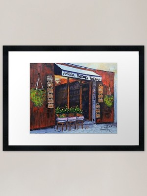 Antica Bottega Toscana - Italienisches Ca gerahmtes Wandbild Poster Leinwanddruck Bild