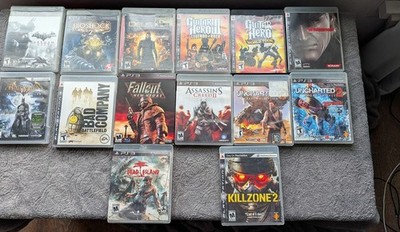 PS3 Lot of 14 Games Fallout New Vegas MGS4 Killzone 2 Uncharted Batman BioShock
