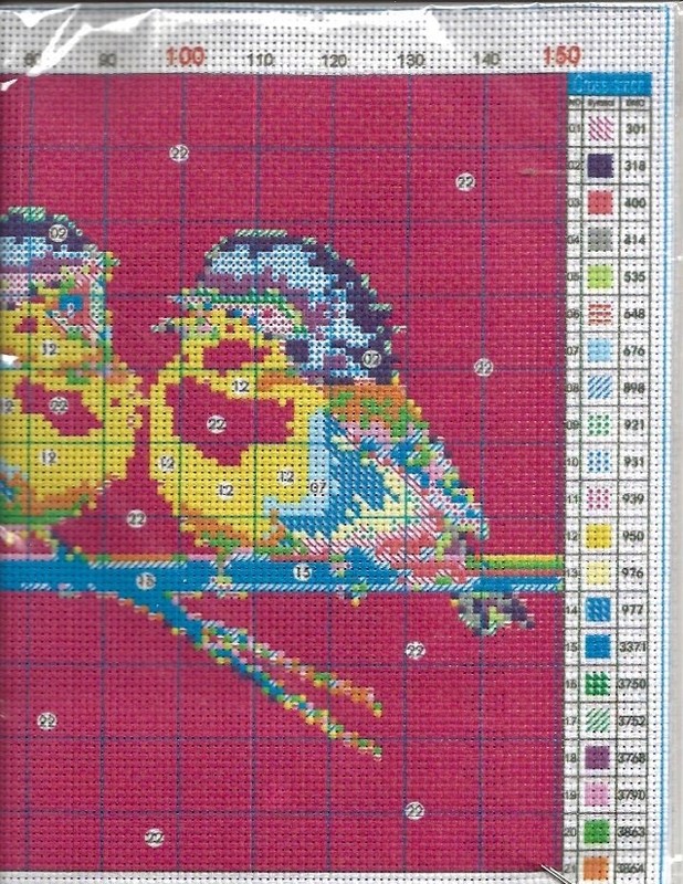 REDUCED AGAIN!  Three Birds Counted Cross Stitch Kit - 11 Count