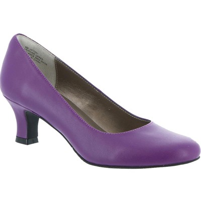 Array Womens Flatter Purple Low Kitten Heels Shoes 8.5 Wide (C,D,W) BHFO 2950
