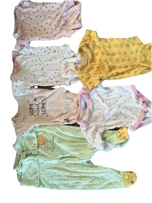 Baby Clothes 6 Bundle One Pieces With Free Gift With Purchase