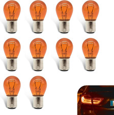 10 PCS 1157 P21/5W S25 BAY15D Amber Brake Light Bulbs Halogen Turn Signal