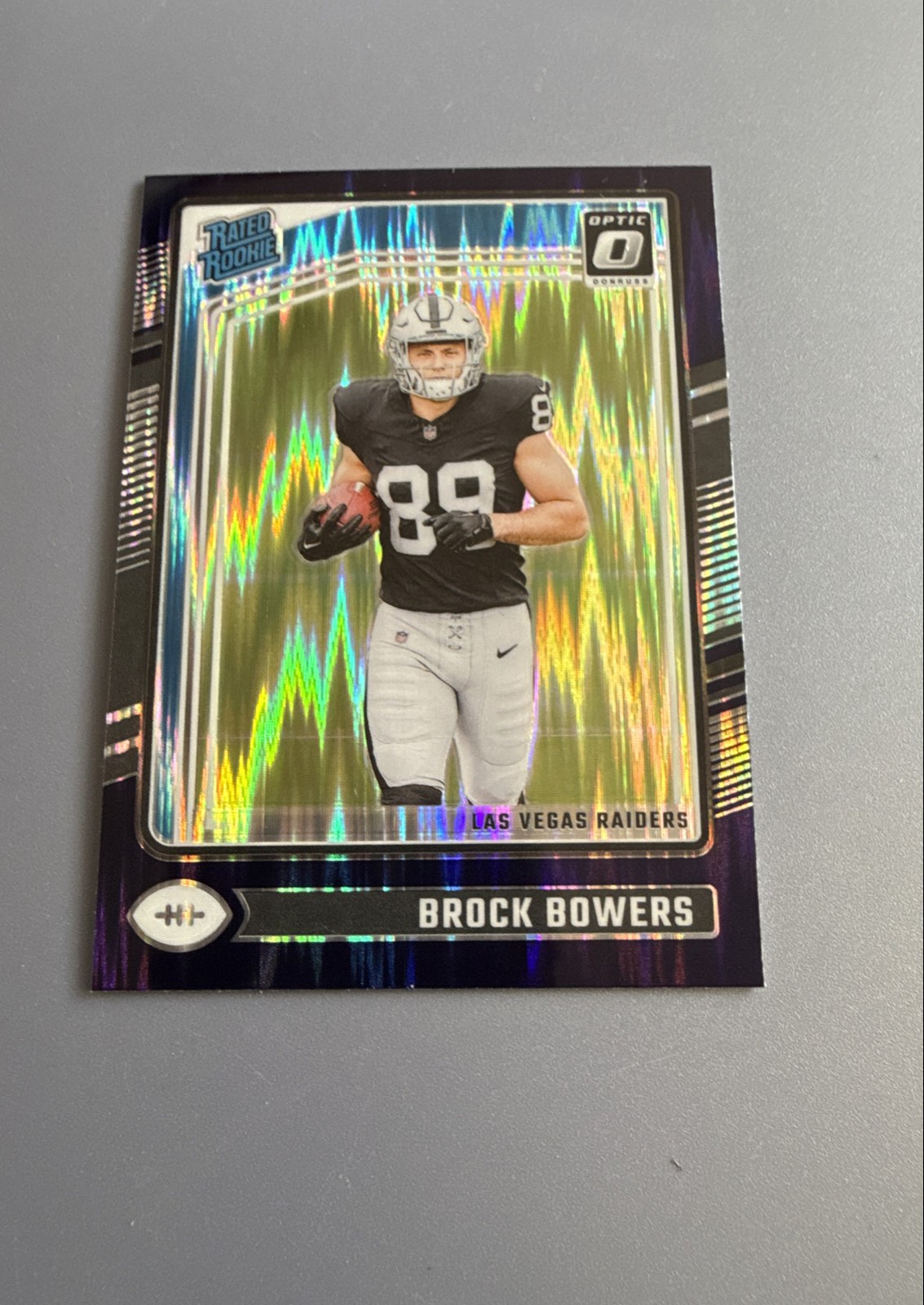 2024 Panini Donruss Optic - Rated Rookie Brock Bowers #215 Purple Shock Prizm