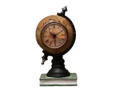 Desk Clock Multi-functional Save Change Personality Retro Resin Globe Shape Pigg