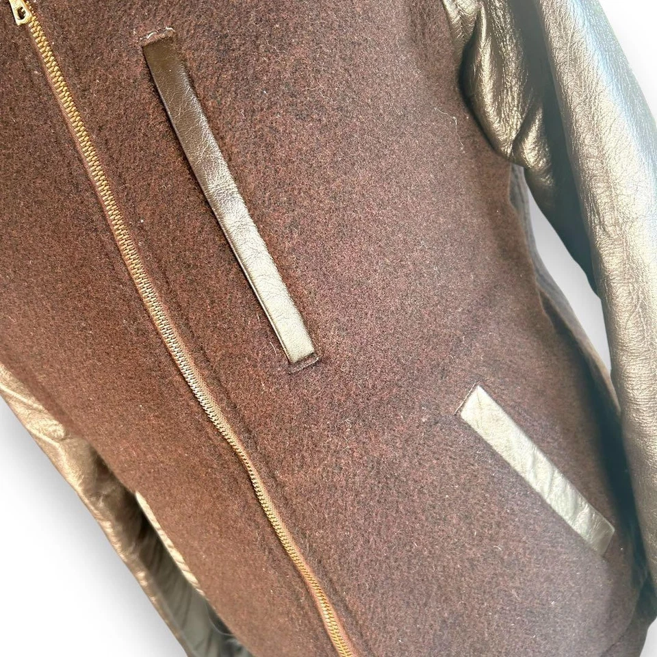 SOPHNET. Stadium Blouson Leather Stadium Jumper Cashmere - Image 3 of 4