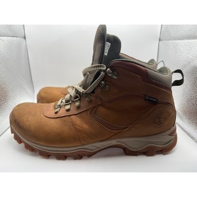 Timberland Mt Maddsen Waterproof Mid Hiker Brown Leather Boots Mens Size 12