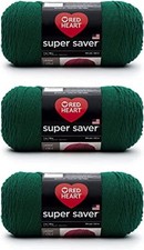 Red Heart Super Saver Yarn 3 Pack 100 Acrylic Worsted Weight For Knitting Cro