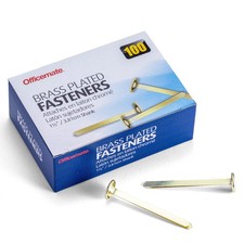 Officemate Round Head Fasteners 99816 1.5 Inch, Gold