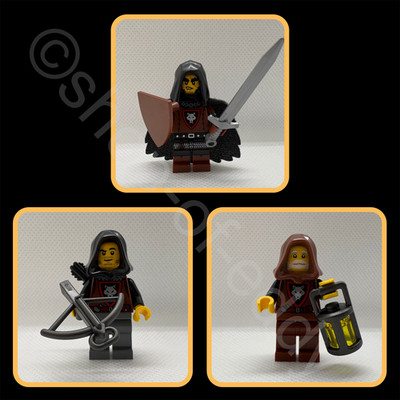 3 x Lego Minifiguren Wolfsbande Ritter castle 71048 Beastmaster Wolfsbändiger