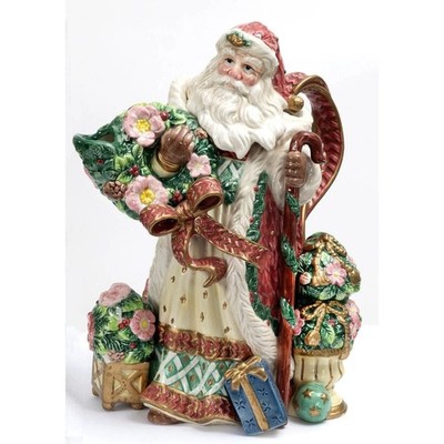 Fitz and Floyd Father Santa Claus Pitcher Holiday Classics - Bunny, Teddy Bear