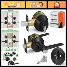 Keyed Alike Combo Entry Door Handle Lock Deadbolt Set - Secure Stylish