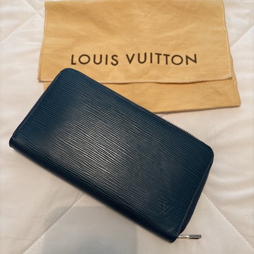 Louis Vuitton Long Wallet Zippy Epi Leather BLU Men's / Women’s