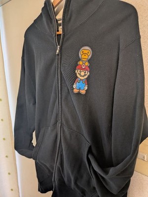 A Bathing Ape Mario Nintendo Baby Milo Zip Hoodie Size L