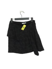 Mango Women's Midi Skirt M Black 100% Polyester Midi A-Line