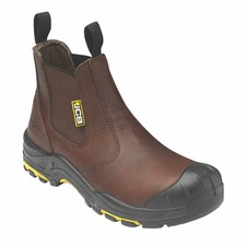 JCB Dealer Mens Brown Work Safety Steel Toe Midsole Ankle S3 Boots
