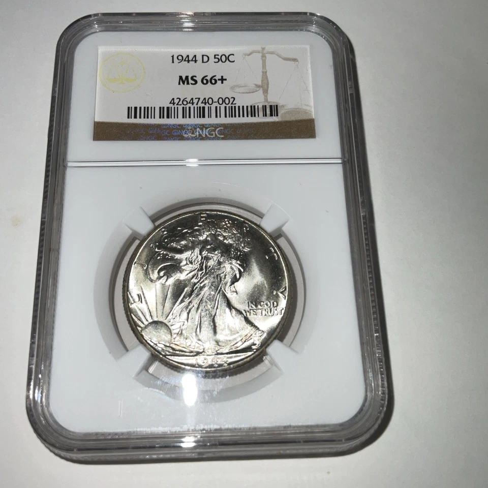 NGC. 1944-D 50C Walking Liberty Half Dollar MS 66+ (plus) HIGH GRADE - Image 2 of 4